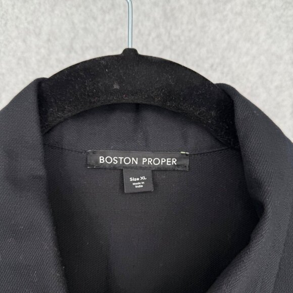 Boston Proper Lace Western Jacket Size XL Black Rhinestone Pearl Embellished EUC - Picture 4 of 13